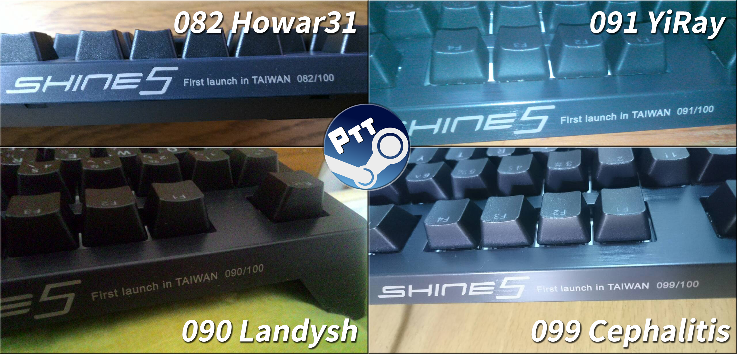 We got four Ducky Shine 5 in PTT Steam group.